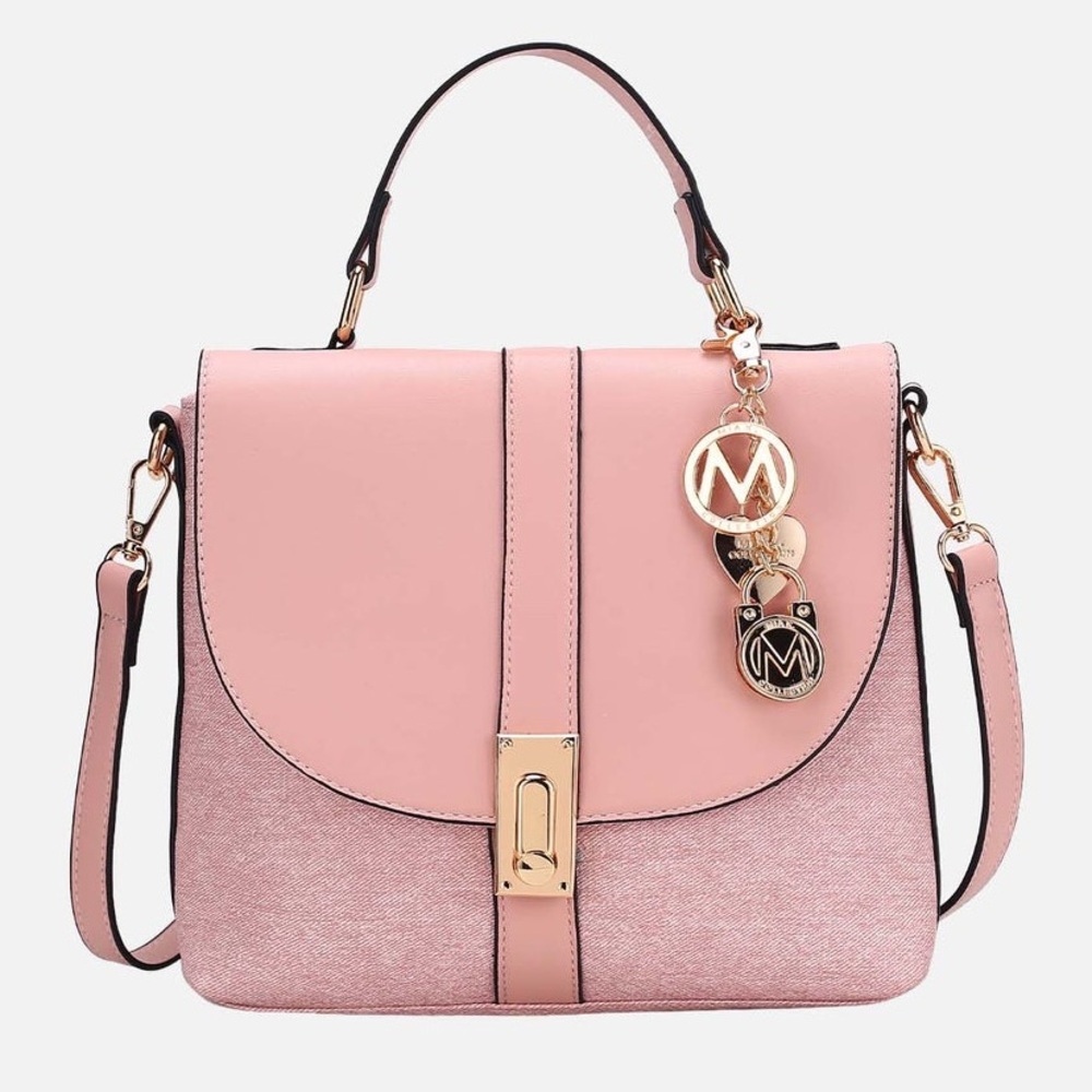 Mkf Collection by Mia K Pink Gold Crossbody Maren Shoulder Bag Purse NWT